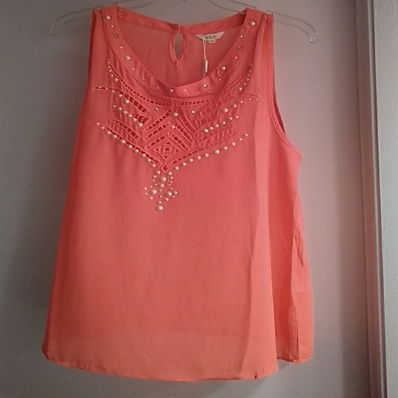 Orange beaded dress blouse - Picture 3 of 3